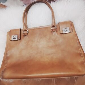 Chic Brown Leather Tote Bag